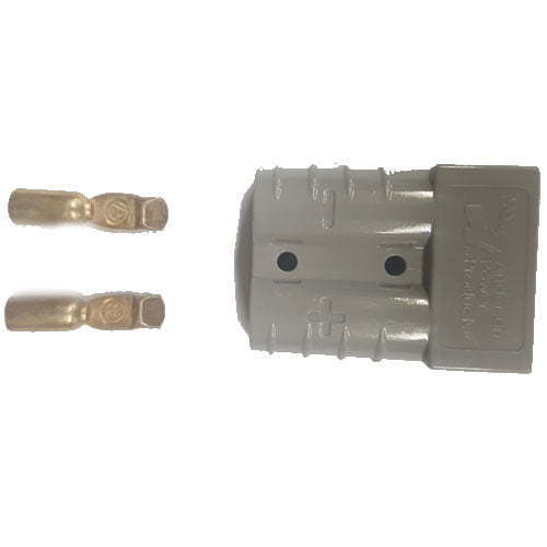 Anderson Plug SB50 - 10 Gauge 50 Amp - Housing and 2 Wire Connectors - Grey